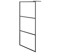 vidaXL Schermo doccia per cabine doccia ESG vetro chiaro nero 100x195 cm
