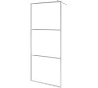 vidaXL Schermo doccia walk-in con vetro ESG completamente satinato 100x195 cm