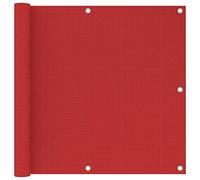 vidaXL Schermo Frangivista per Balcone Rosso 90x500 cm in HDPE