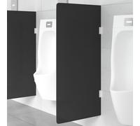 vidaXL Schermo Orinatoio Parete Privacy Nero 90x40 cm Vetro Temperato, Schermo orinatoio da Parete, divisorio orinatoio, Schermo per orinatoio