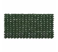 vidaXL Paravento per balcone con foglie verde scuro, 200 x 100 cm, edera artificiale, protezione per la privacy, decorazione moderna per balcone, divisorio da giardino EasyToClean, resistente alle