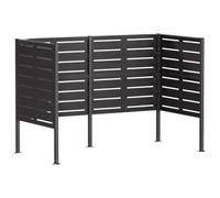 vidaXL Schermo per bidone della spazzatura 167 x 85 x 113 cm Acciaio