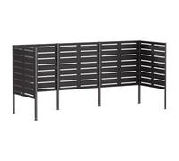vidaXL Schermo per bidone della spazzatura 249 x 85 x 113 cm Acciaio