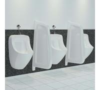 vidaXL Schermo per Orinatoio per Privacy a Parete in Ceramica Bianco