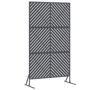 vidaXL Schermo per Privacy 100 x 50 x 180 cm Acciaio Antracite | Metallo resistente che dura a lungo, Stile a righe diagonali molto elegante, Perfetto per spazi urbani all'aperto
