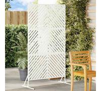 vidaXL Schermo per Privacy Bianco 100 x 50 x 180 cm Acciaio, Schermo per Giardino e terrazzo, divisore per Esterni, Pannello in Acciaio Rettangolare, partition per Patio