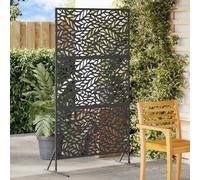 vidaXL Schermo per Privacy Nero 100 x 50 x 180 cm Acciaio, Schermo per Giardino e terrazzo, divisore per Esterni, Pannello in Acciaio Rettangolare, partition per Patio