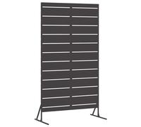 vidaXL Schermo per Privacy 100 x 50 x 180 cm Acciaio Nero | Fatto per durare con materiali resistenti, Stile rigato alla moda, Perfetto per coprire più spazio