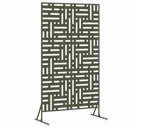 vidaXL Schermo per Privacy 100 x 50 x 180 cm Acciaio Verde Oliva | Design in metallo resistente e super durevole, Motivo a griglia trendy, Perfetto per tutte le vibrazioni outdoor di oggi