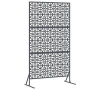 vidaXL Pannello Flessibile da Esterno Rivestito in Polvere Antracite con Design a Griglia Floreale | 200 cm x 150 cm, Stile Moderno, Costruito in Metallo Resistente, Perfetto per Balconi e Spazi Pri