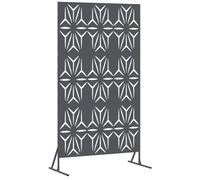 vidaXL Pannello di Recinzione Metallico da Esterno Antracite con Motivo a Petalo | Design Moderno e Grande, Robusto e Perfetto per Giardini, Spazi Esterni e Buffet. Recinzione Decorativa per Giardin