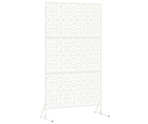 vidaXL Schermo per Privacy Bianco 100 x 50 x 180 cm Acciaio, Schermo per giardino e terrazzo, divisore per esterni, pannello in acciaio rettangolare, partition per patio