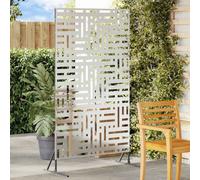 vidaXL Paravento 100 x 50 x 180 cm in acciaio zincato Grigio per giardino e terrazzo