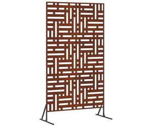 vidaXL Schermo per Privacy Grigio 100 x 50 x 180 cm Acciaio CorTen, Schermo per Giardino e terrazzo, divisore per Esterni, Pannello in Acciaio Rettangolare, partition per Patio