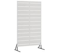 vidaXL Schermo per Privacy Grigio 100 x 50 x 180 cm Acciaio, Schermo per Giardino e terrazzo, divisore per Esterni, Pannello in Acciaio Rettangolare, partition per Patio