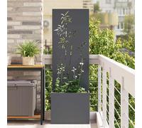 vidaXL Schermo per privacy in giardino Floreale Antracite 50 x 140 cm