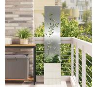 vidaXL Schermo per Privacy in Giardino Floreale Argento 32 x 140 cm, Giardino e terrazza, divisore Moderno per Esterni, Schermo Privacy Elegante, Recinzione contemporanea