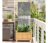 vidaXL Schermo per privacy in giardino Floreale Argento 50 x 140 cm