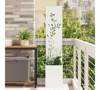 vidaXL Schermo per privacy in giardino Floreale Bianco 32 x 140 cm