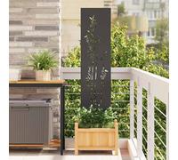 vidaXL Schermo per privacy in giardino Floreale Nero 32 x 140 cm