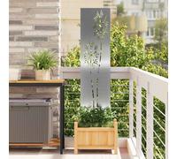 vidaXL Schermo per Privacy in Giardino Traforo Argento 32 x 140 cm, Divider Privacy Moderno per Giardino e terrazza, Schermo Decorativo, Bellezza e funzionalità Insieme