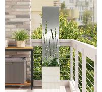 vidaXL Schermo per privacy in giardino Traforo Argento 32 x 140 cm