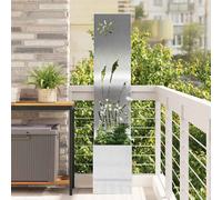 vidaXL Schermo per privacy in giardino Traforo Argento 32 x 140 cm