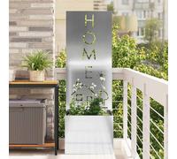 vidaXL Schermo per privacy in giardino Traforo Argento 50 x 140 cm