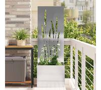 vidaXL Schermo per privacy in giardino Traforo Argento 50 x 140 cm