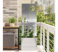 vidaXL Schermo per privacy in giardino Traforo Argento 50 x 140 cm