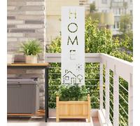 vidaXL Schermo per privacy in giardino Traforo Bianco 32 x 140 cm