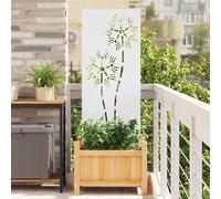 vidaXL Schermo per Privacy in Giardino Traforo Bianco 50 x 140 cm, Divider Privacy Moderno per Giardino e terrazza, Schermo Decorativo, Bellezza e funzionalità Insieme