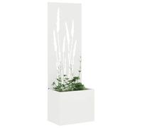 vidaXL Schermo per Privacy in Giardino Traforo Bianco 50 x 140 cm, Giardino e Terrazza, Separatori Moderni per Esterni, Intarsi Decorativi, Pannello di Privacy Elegante, Design Contemporaneo