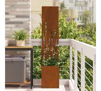 vidaXL Schermo per privacy in giardino Traforo Ruggine 32 x 150 cm