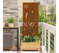 vidaXL Schermo per privacy in giardino Traforo Ruggine 50 x 140 cm