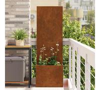 vidaXL Schermo per privacy in giardino Traforo Ruggine 50 x 140 cm