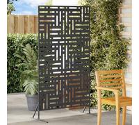vidaXL Schermo per Privacy Nero 100 x 50 x 180 cm Acciaio, Schermo per Giardino e terrazzo, divisore per Esterni, Pannello in Acciaio Rettangolare, partition per Patio