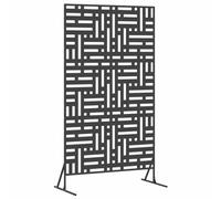 vidaXL Schermo per Privacy Nero 100 x 50 x 180 cm Acciaio, Schermo per Giardino e terrazzo, divisore per Esterni, Pannello in Acciaio Rettangolare, partition per Patio