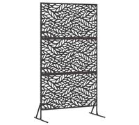 vidaXL Schermo per Privacy Nero 100 x 50 x 180 cm Acciaio, Schermo per Giardino e terrazzo, divisore per Esterni, Pannello in Acciaio Rettangolare, partition per Patio