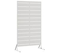 vidaXL Schermo Privacy 180 cm in Acciaio Inossidabile | Design Moderno e Grande, con Strisce e Struttura Metallica Resistente. Perfetto per Dividere Giardini e Aree Esterne. Barriera Decorativa per