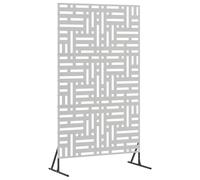 vidaXL Paravento 180 cm in acciaio zincato