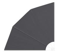 vidaXL Schermo privacy per balcone nero 140 x 140 cm, resistente ai raggi UV, pieghevole a ventaglio, ideale per ombreggiatura esterna, con telaio in metallo verniciato a polvere, tessuto in