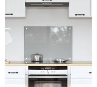vidaXL Schienale Cucina Grigio Chiaro 70x50x0,6 cm Vetro Temperato