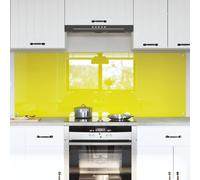 vidaXL Schienale da cucina 2 pcs Giallo 80 x 60 cm vetro temperato