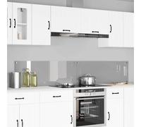 vidaXL Schienale da cucina 2 pcs Grigio chiaro 110 x 40 cm