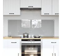 vidaXL Schienale da cucina 2 pcs Grigio chiaro 70 x 50 cm