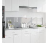 vidaXL Schienale da cucina 2 pcs Grigio chiaro 90 x 40 cm