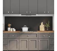 vidaXL Schienale da cucina 2 pcs Nero 100 x 60 cm vetro temperato