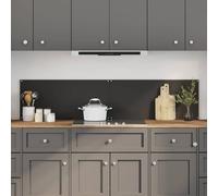 vidaXL Schienale da cucina 2 pcs Nero 90 x 40 cm vetro temperato