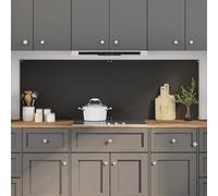 vidaXL Schienale da cucina 2 pcs Nero 90 x 60 cm vetro temperato